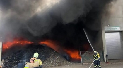 Fire at waste disposal plant - AQUASYS system successfully prevents fire flashover